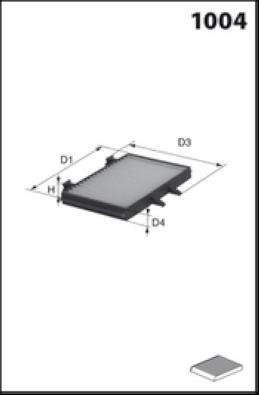 Filtre d'habitacle (Filtre à pollen) MECAFILTER ref. ELR7194