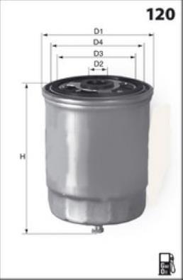 Filtre à carburant (Filtre à gasoil) MECAFILTER ref. ELG5419