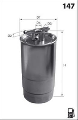 Filtre à carburant (Filtre à gasoil) MECAFILTER ref. ELG5279