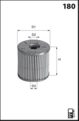 Filtro combustible MECAFILTER ELG5285