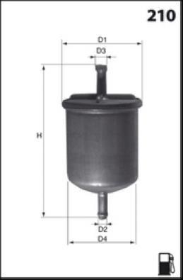 Filtre à carburant (Filtre à gasoil) MECAFILTER ref. ELE3652