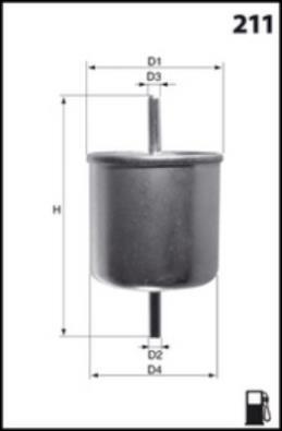 Filtro combustible MECAFILTER ref. ELE6008
