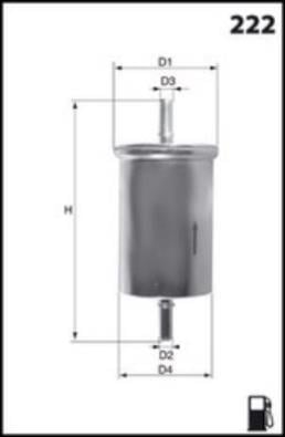 Filtre à carburant (Filtre à gasoil) MECAFILTER ref. ELE6015