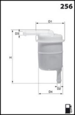 Filtre à carburant (Filtre à gasoil) MECAFILTER ref. ELE3581