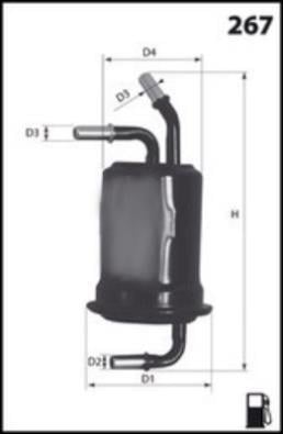 Filtre à carburant (Filtre à gasoil) MECAFILTER ref. ELE6069