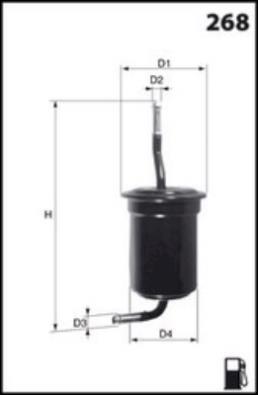 Filtre à carburant (Filtre à gasoil) MECAFILTER ref. ELE6032