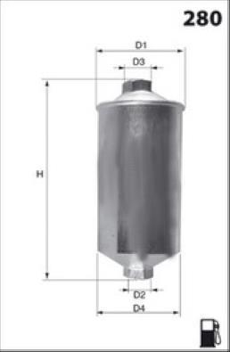 Filtro combustible MECAFILTER ref. ELE6019