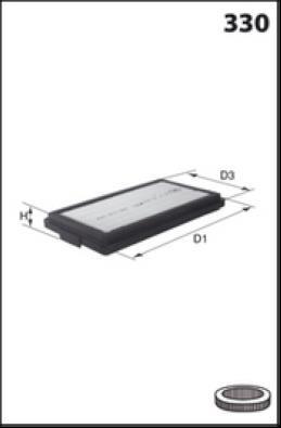 Filtro de aire (de coche) MECAFILTER ELP3533
