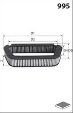 Filtre d'habitacle (Filtre à pollen) MECAFILTER ref. EKR7149