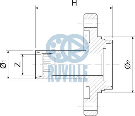 Moyeu de roue (Roulement de roue) RUVILLE ref. 485100