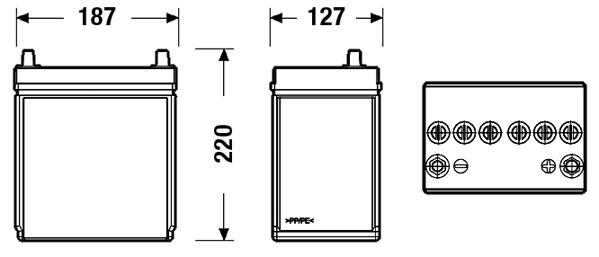 Batterie (de voiture) FULMEN 35.0 - ref. FB356
