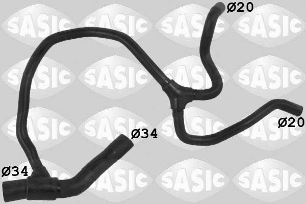 Durite De Refroidissement Centre Gauche SASIC - Compatible Volkswagen Transporter V, Multivan V - Références OE : 7H0122157AL, 7H0122157CM