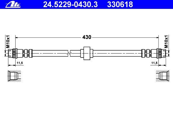 Flexible de frein (Durite de frein) ATE 24.5229-0430.3