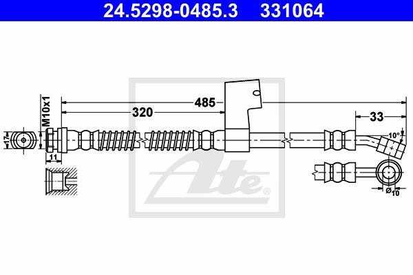Flexível de travão ATE ref. 24.5298-0485.3