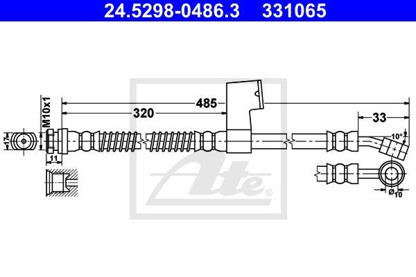 Flexível de travão ATE ref. 24.5298-0486.3