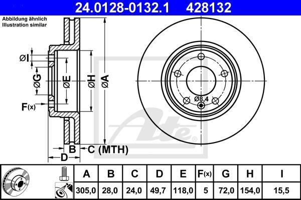 UAT 24.0128-0102.1 Disque de frein 2 pièces