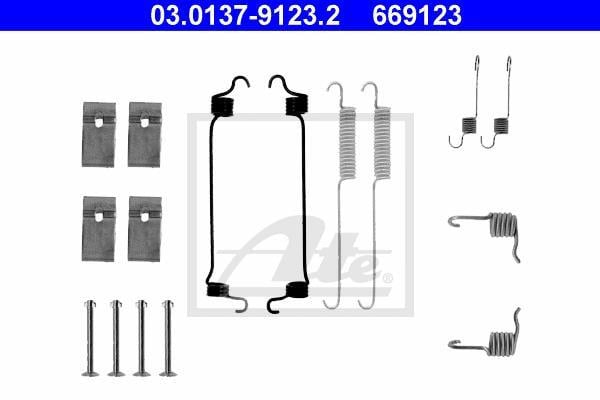 Kit d'accessoires pour mâchoire de frein à tambour ATE 03.0137-9123.2