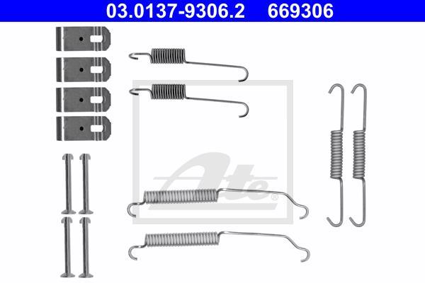 Kit d'accessoires pour mâchoire de frein à tambour ATE 03.0137-9306.2