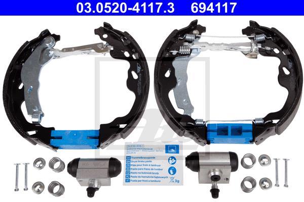 03.0520-7720.3 ATE Original TopKit 697720 Kit De Freins à Tambour Avec