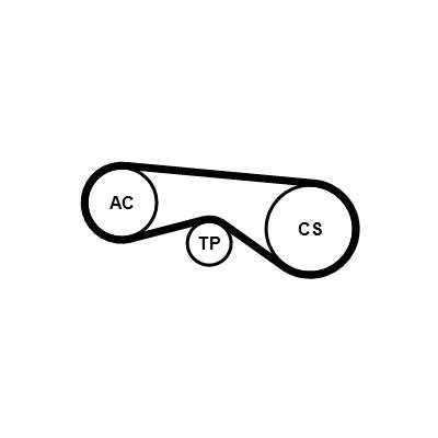 Kit de courroie d'accessoire (Courroie d’alternateur) CONTITECH 5PK865K1