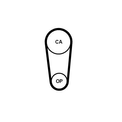 Courroie de distribution (Courroie crantée) CONTITECH ref. CT1246