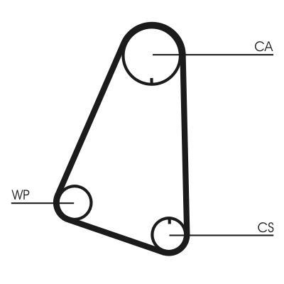 Courroie de distribution (Courroie crantée) CONTITECH ref. CT633