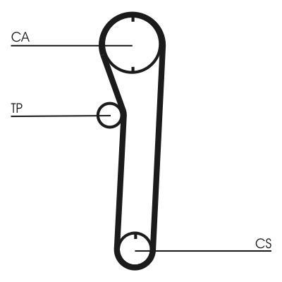 Courroie de distribution (Courroie crantée) CONTITECH ref. CT669