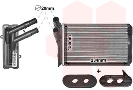 Radiateur De Chauffage Van Wezel 09006128 - Compatible Fiat Ducato (1994-2002) - Pièce Détachée Qualité Constructeur
