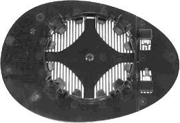 Verre de rétroviseur, rétroviseur extérieur VAN WEZEL 0506837