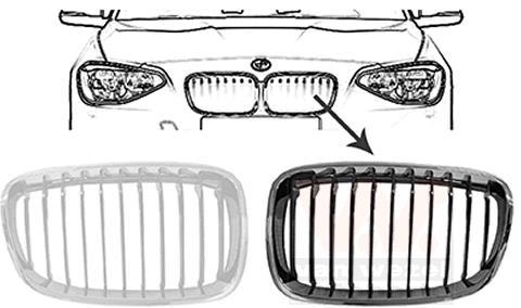 Griglia Frontale Renault Twingo 2 - Ricambio Originale, Lato Sinistro, Codice 4368511 (Compatible 2014+)