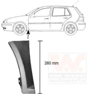 VAN WEZEL Kotflügel Für VW Golf III/IV Cabrio - Vorne Links 5883155