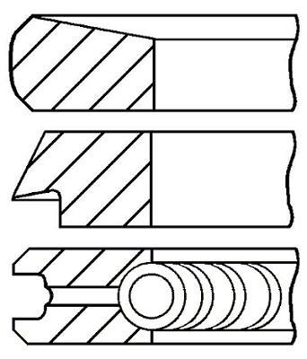 Jeu de segments de pistons GOETZE 08-107000-00