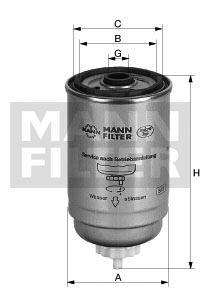 Filtre à carburant (Filtre à gasoil) MANN-FILTER ref. WK 842/2 (10)