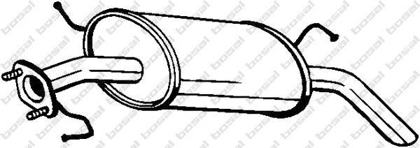 Panela de escape traseira BOSAL ref. 169-215