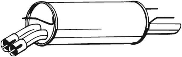 Silencieux arrière (Pot d'échappement) BOSAL ref. 185-013