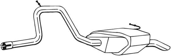 Silencieux arrière (Pot d'échappement) BOSAL ref. 281-731
