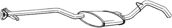 Silencieux central (Intermédiaire) BOSAL ref. 283-203