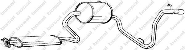 Silencieux arrière (Pot d'échappement) BOSAL 287-203