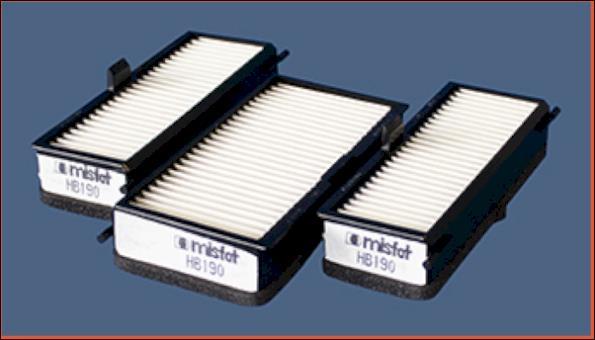 Filtre d'habitacle (Filtre à pollen) MISFAT FILTRATION ref. HB190