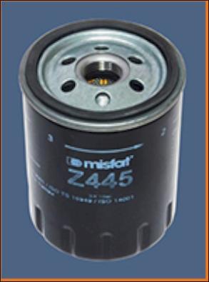 Filtro de aceite MISFAT FILTRATION ref. Z445