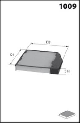 Filtre d'habitacle (Filtre à pollen) MISFAT FILTRATION ref. HB167C