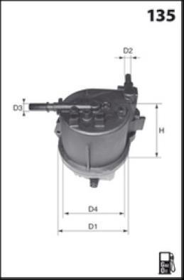 Filtre à carburant (Filtre à gasoil) MISFAT FILTRATION ref. F112A