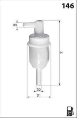 Filtre à carburant (Filtre à gasoil) MISFAT FILTRATION E013