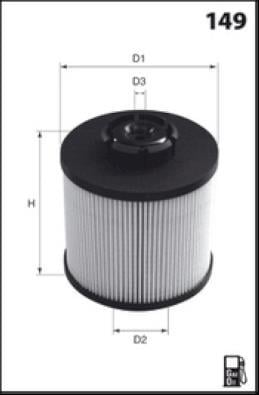 Filtro de combustível MISFAT FILTRATION ref. F157