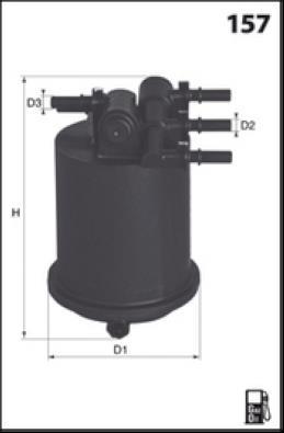 Filtre à carburant (Filtre à gasoil) MISFAT FILTRATION ref. F111