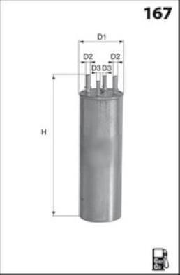 Filtre à carburant (Filtre à gasoil) MISFAT FILTRATION ref. M612