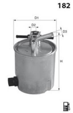 Filtre à carburant (Filtre à gasoil) MISFAT FILTRATION ref. M637