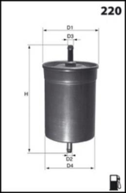Filtre à carburant (Filtre à gasoil) MISFAT FILTRATION ref. E510
