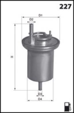 Filtre à carburant (Filtre à gasoil) MISFAT FILTRATION ref. E100