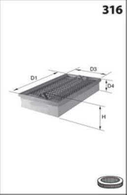 Filtre à air MISFAT FILTRATION ref. P034
